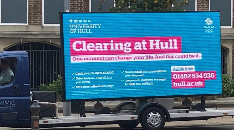 Hull Uni Clearing Ad